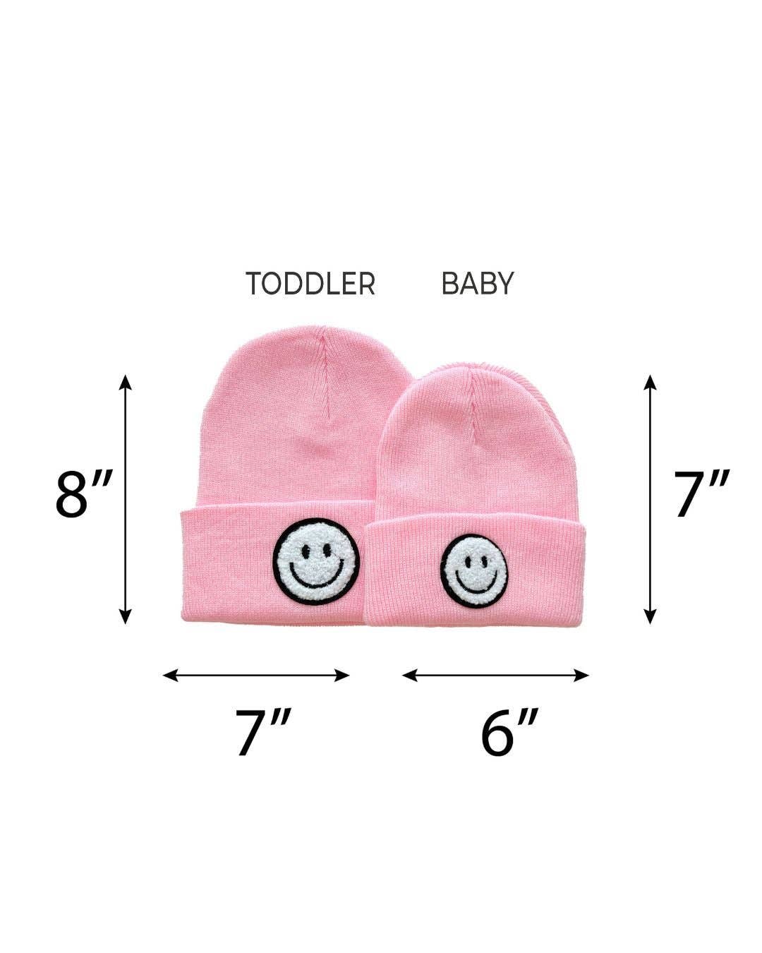 Smiley Beanie | Pink: Toddler