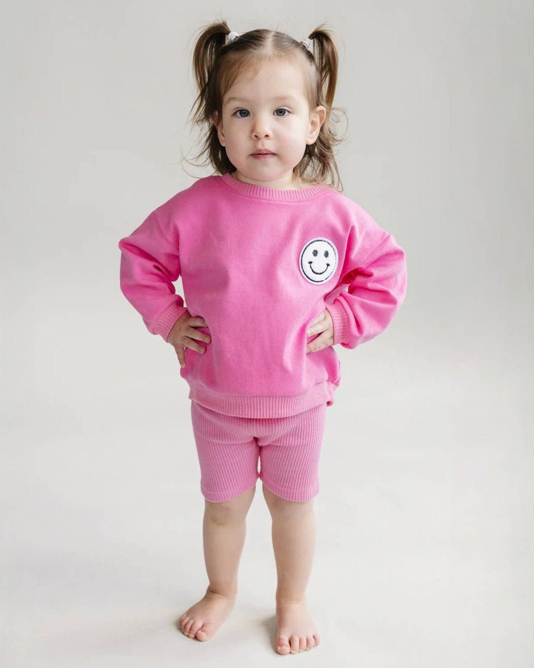 Biker Shorts Set | Pink: 2T