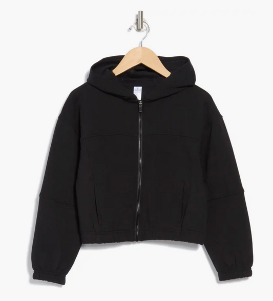 Cloud Crop Zip Hoodie