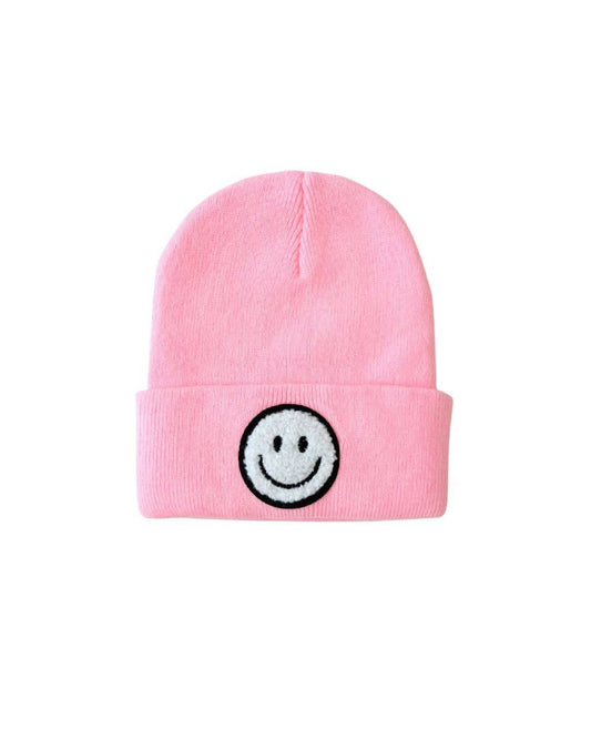 Smiley Beanie | Pink: Toddler