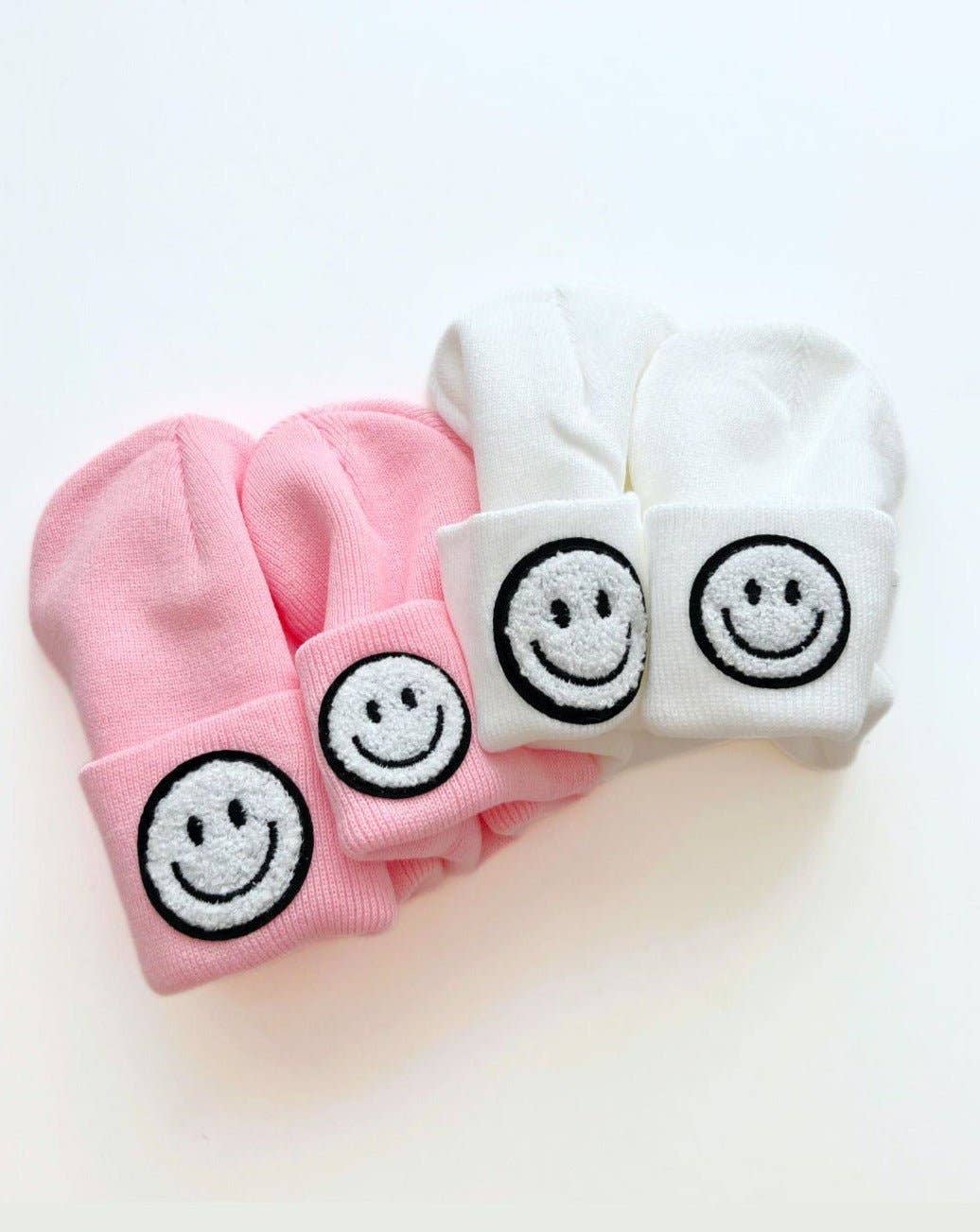 Smiley Beanie | Pink: Toddler