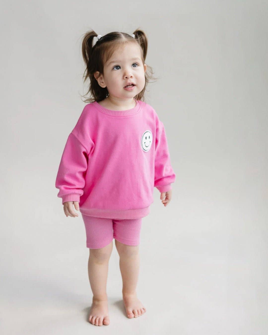 Biker Shorts Set | Pink: 2T