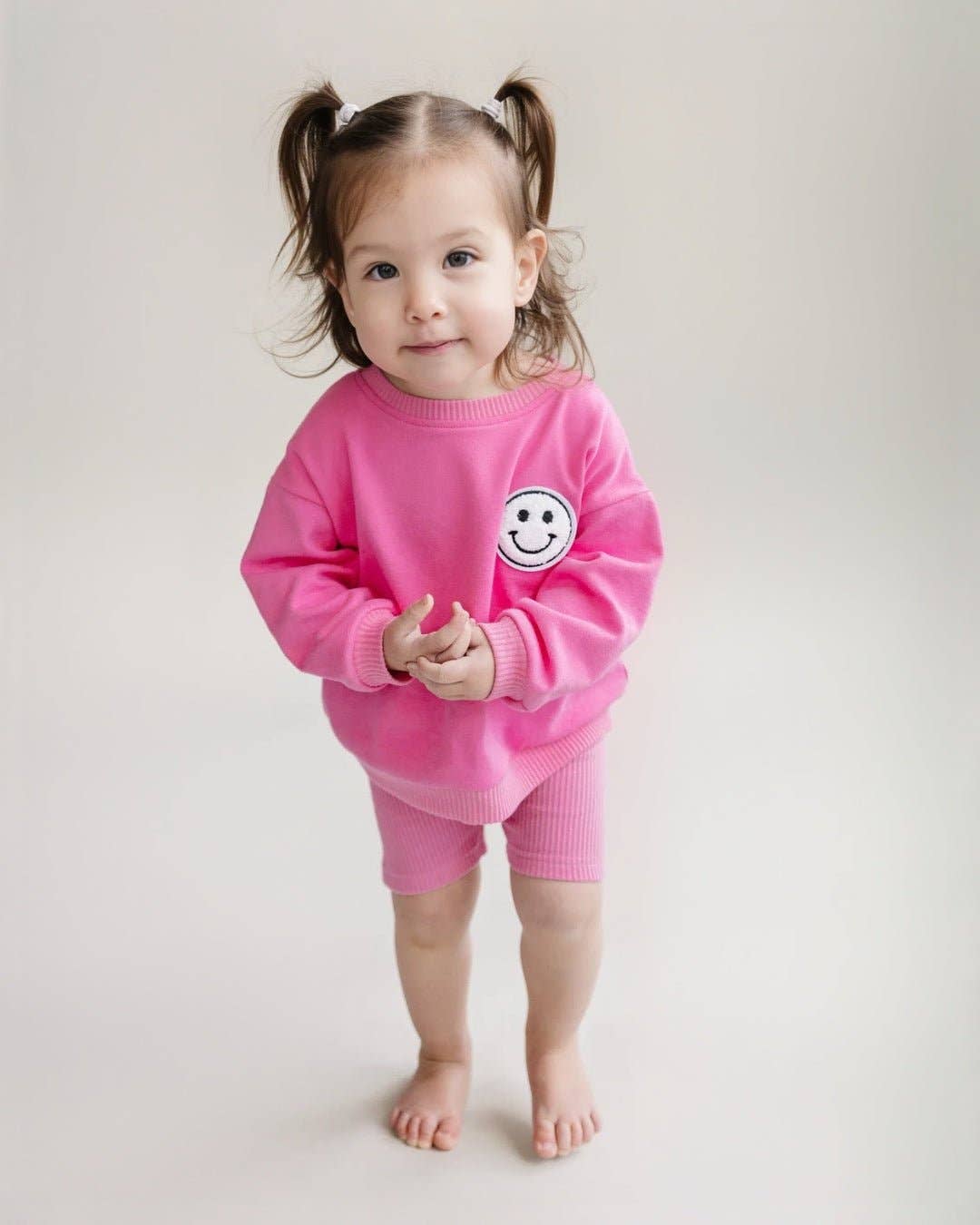 Biker Shorts Set | Pink: 2T