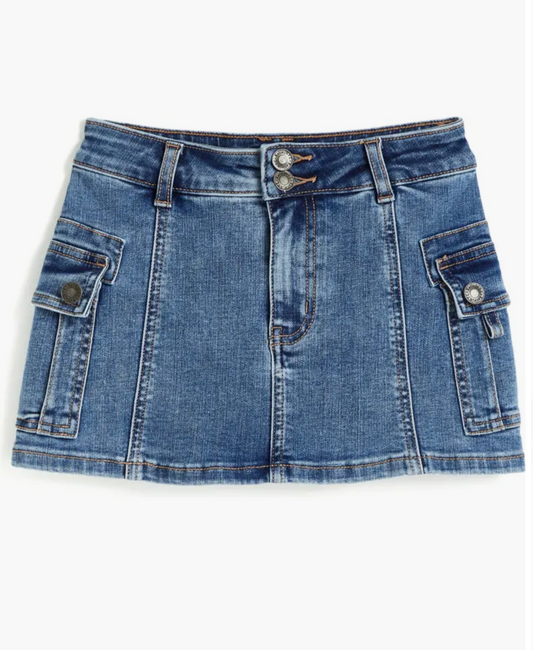 Cargo Denim Skort