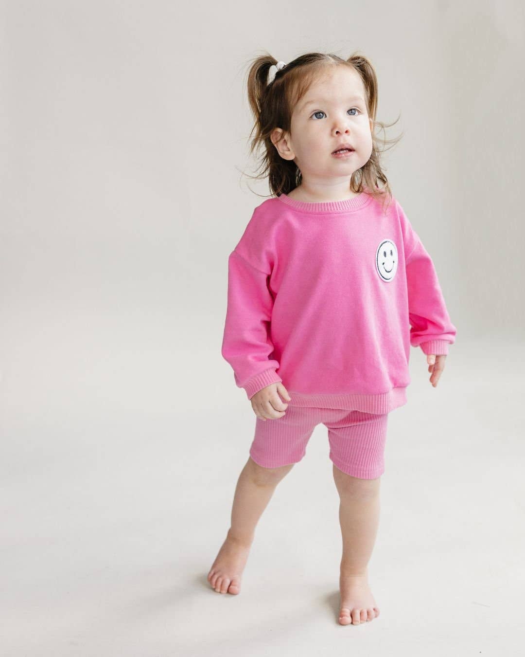 Biker Shorts Set | Pink: 2T